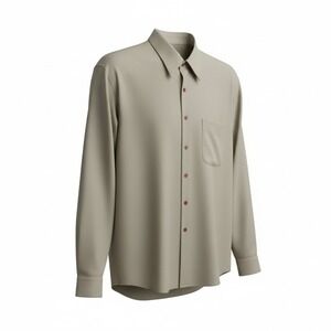 Perry Ellis Port tan/beige button down men's shirt size 16.5 neck Large